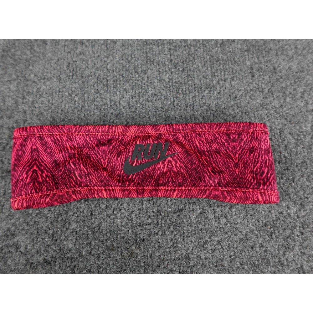 Nike Dri Fit Headband Pink Black‎ Chevron Athletic Running Workout Ear Warmer